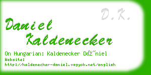 daniel kaldenecker business card